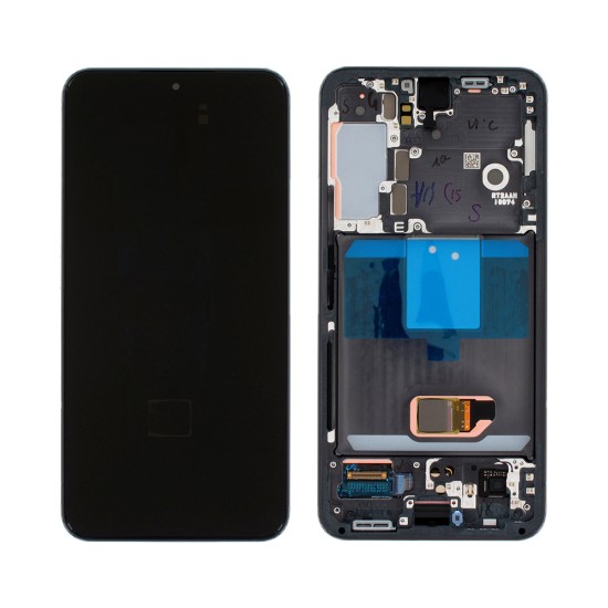 Touch+Display com Frame Samsung Galaxy S22 5G/S901 6.1" Service Pack (GH82-27520A/GH82-27521A) Preto